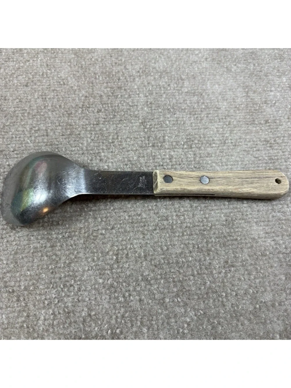 Vtg Vernon Ice Cream Spade Spoon Scoop Stainless w Wood Handle Vernon Co